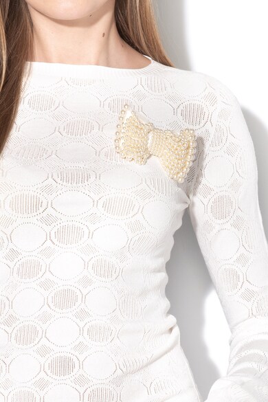 Liu Jo Finomkötött pulóver bross rátéttel női
