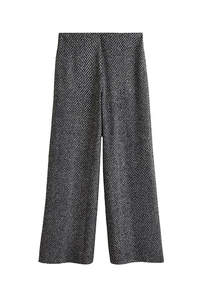 Mango Pantaloni evazati din amestec de lana Canvas Femei