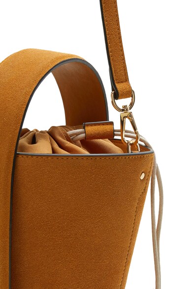 Mango Geanta bucket de piele intoarsa Mariah Femei