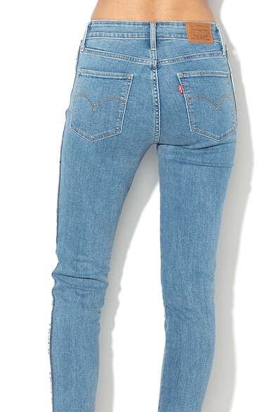 Levi's Blugi skinny cu talie inalta si garnituri tubulare laterale cu logo 721 Femei