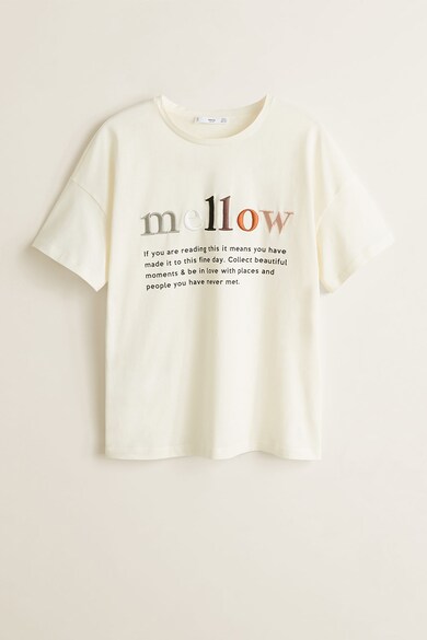 Mango Tricou cu imprimeu text Mellow Femei