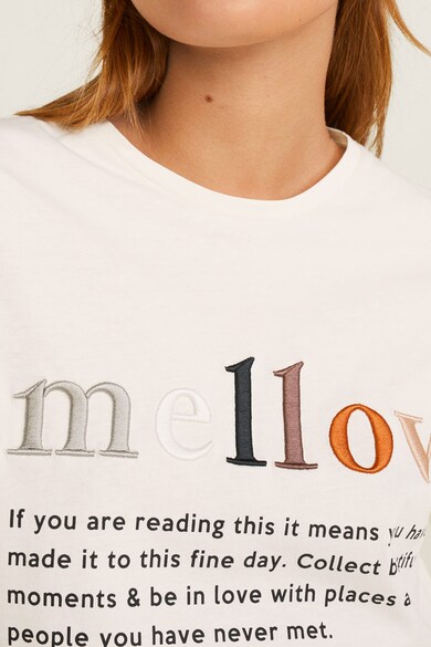 Mango Mellow szövegmintás póló női