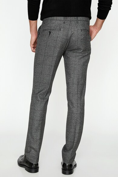 KOTON 11 Pantaloni slim fit eleganti cu model in carouri Barbati