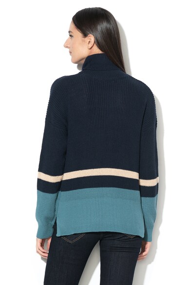 Greystone Пуловер с поло и цветен блок Жени