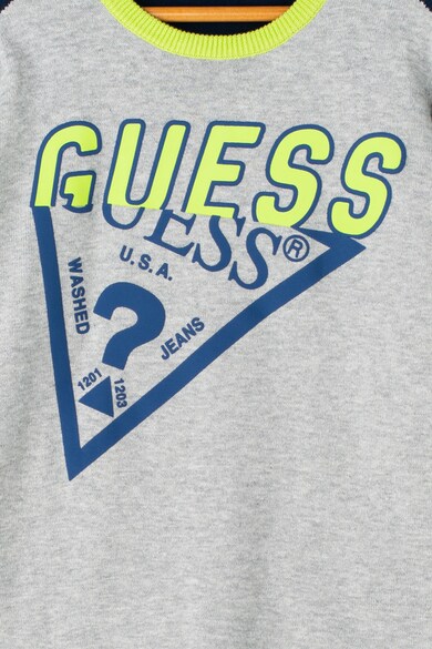 GUESS JEANS Фино плетен пуловер с лого Момчета