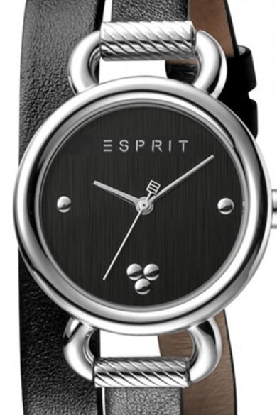 Esprit Часовник с двойно застъпена кожена каишка Жени