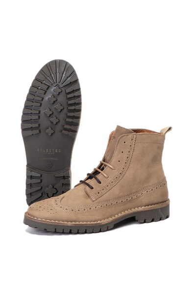 Selected Homme Rick nubuk bőr brogue bakancs férfi