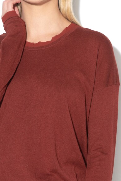 Sisley Modaltartalmú pulóver eldolgozatlan szegélyekkel női