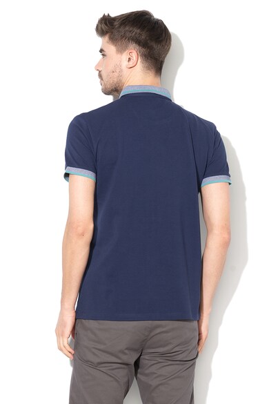 Esprit EDC by  Regular fit galléros póló kontrasztos szegélyekkel férfi