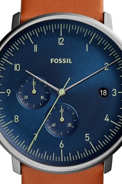 Fossil Chrono karóra bőrszíjjal férfi