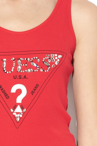 GUESS JEANS Top cu logo si striatii Femei