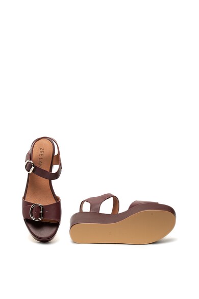 Zee Lane Sandale wedge de piele cu catarama Femei