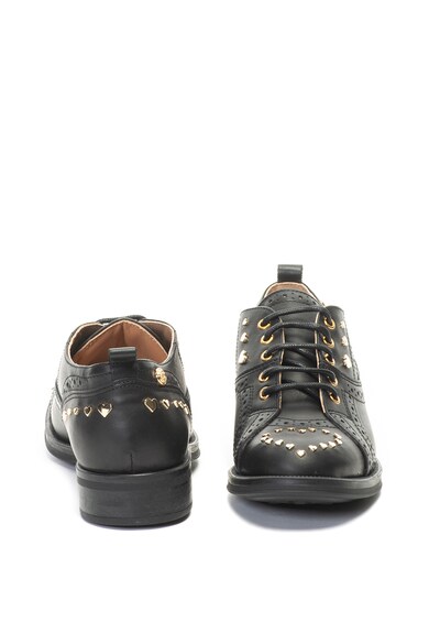 Love Moschino Pantofi brogue de piele cu aplicatii metalice Femei