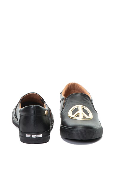 Love Moschino Pantofi slip-on de piele ecologica cu aplicatie decorativa Femei