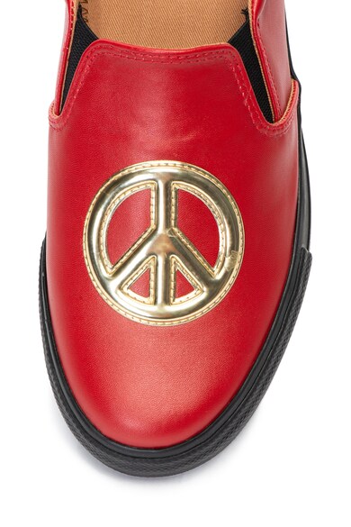 Love Moschino Pantofi slip-on de piele ecologica cu aplicatie decorativa Femei