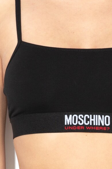 Moschino Bustiera cu banda elastica cu logo in talie Femei