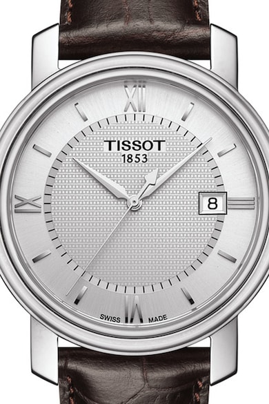 Tissot Ceas quartz cu carcasa rotunda si curea de piele Barbati