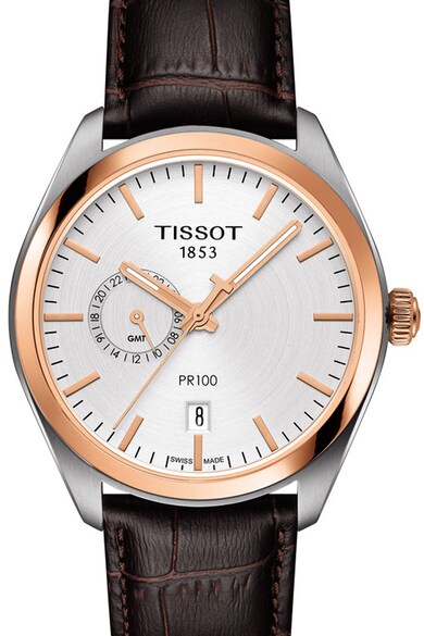 Tissot Ceas cu functii multiple si curea de piele Barbati