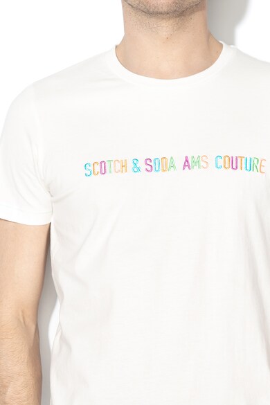Scotch & Soda Póló hímzett felirattal férfi