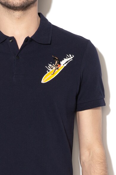 Scotch & Soda Tricou polo din pique cu detaliu brodat Barbati