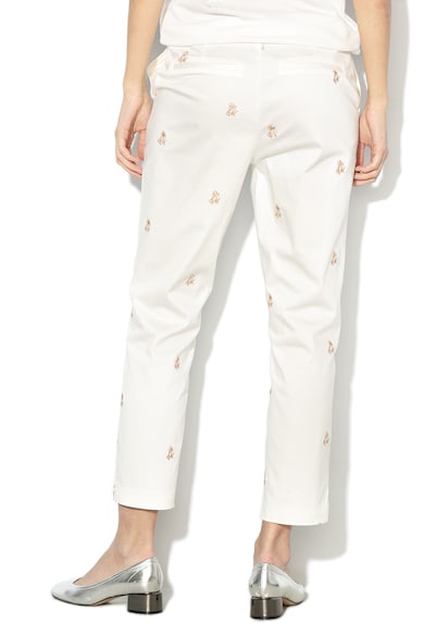 Maison Scotch Pantaloni chino cu logo brodat Femei