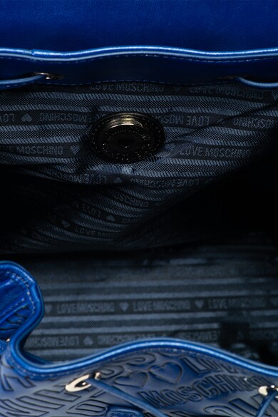 Love Moschino Műbőr hátizsák nyomott részletekkel női