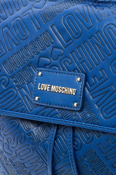 Love Moschino Műbőr hátizsák nyomott részletekkel női