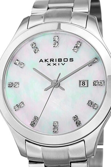 AKRIBOS XXIV Овален часовник с кристали Жени