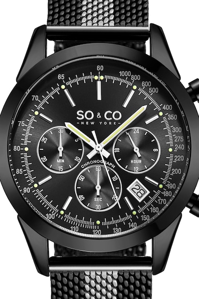 SO&CO New York Chrono karóra fémszíjjal férfi