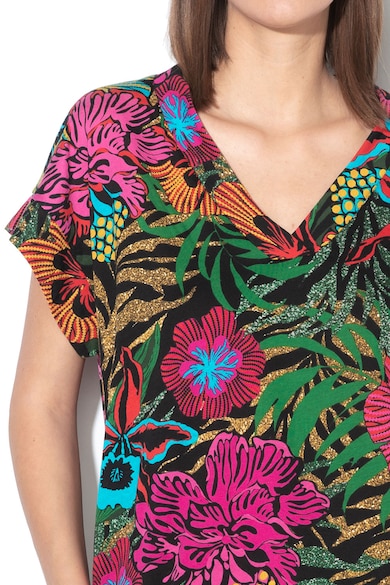 DESIGUAL Tricou de plaja cu imprimeu floral Xenia Femei