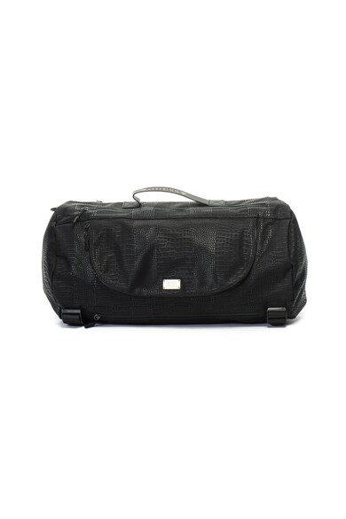 GUESS Geanta duffle de piele ecologica, cu aplicatie logo Barbati