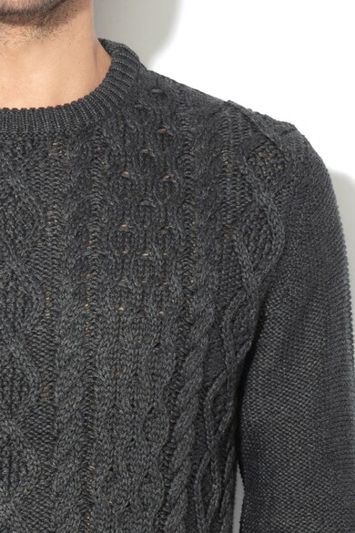 EDC by Esprit Csavart kötésmintájú pulóver férfi
