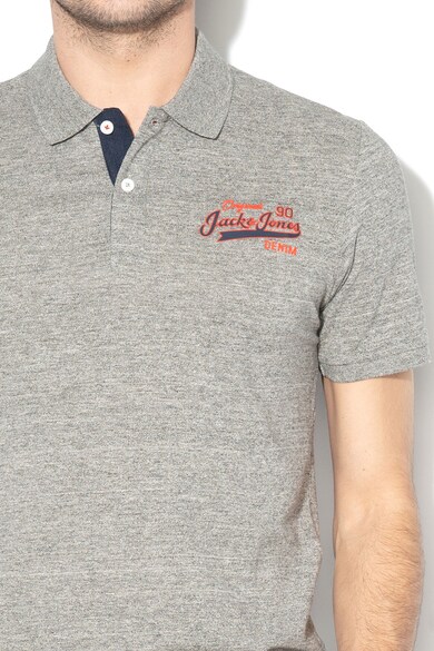 Jack & Jones Tricou polo din pique cu imprimeu logo Logan Barbati