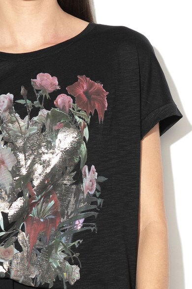 Sisley Tricou din amestec de modal, cu imprimeu floral Femei