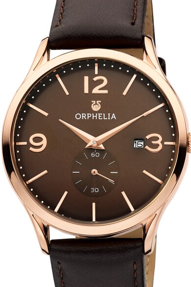 Orphelia Ceas analog cu carcasa rotunda si subcadran cu model guilloche Barbati