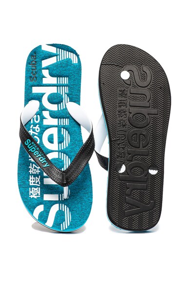 SUPERDRY Papuci flip-flop cu logo stantat Barbati