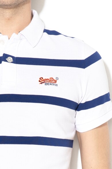 SUPERDRY Tricou polo din pique cu imprimeu Beach Barbati