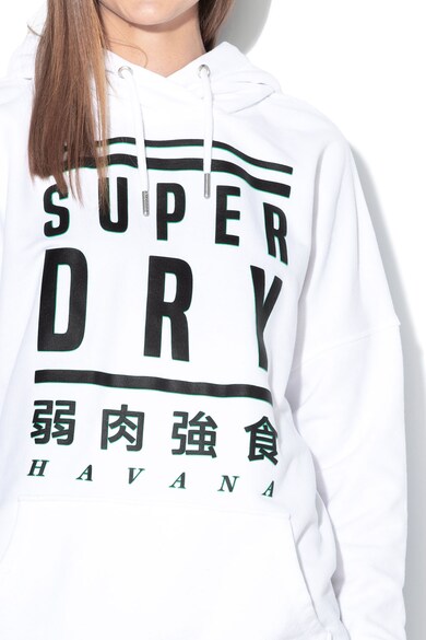 SUPERDRY Deysi kapucnis pulóver logós rátéttel női