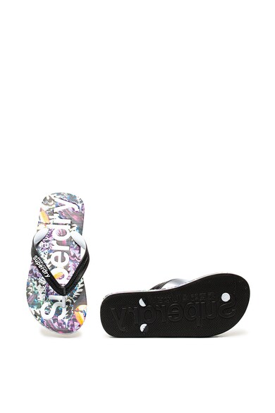 SUPERDRY Papuci flip-flop cu logo stantat Femei