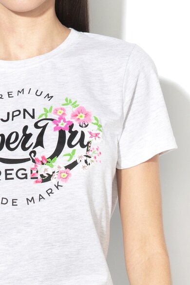 SUPERDRY Premium Script virágos és logómintás póló női