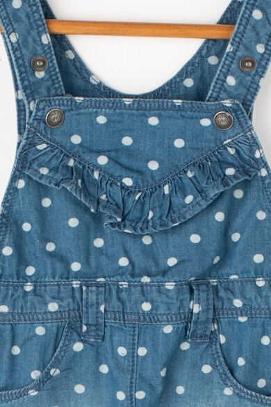 Z Kids Salopeta scurta din chambray cu model cu buline Fete