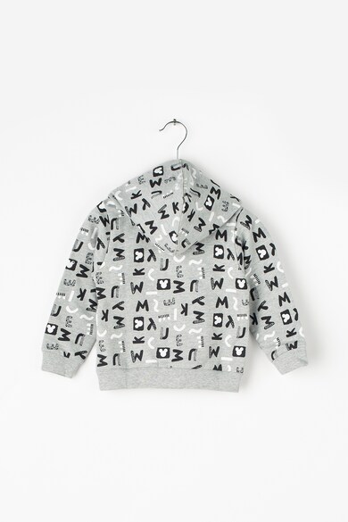 Z Kids Cipzáras kapucnis pulóver szöveges mintával Fiú