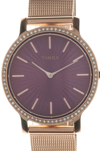 Timex Часовник с верижка от неръждаема стомана и жлеб с кристали Мъже
