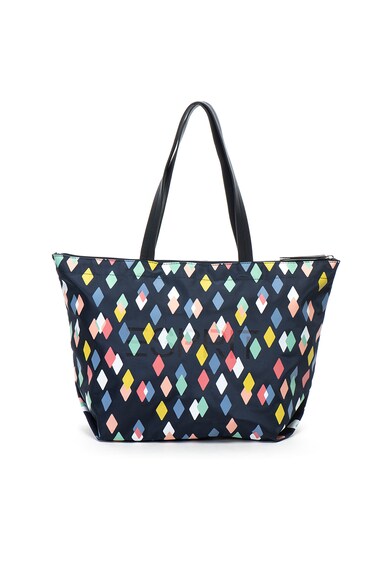 EDC by Esprit Geanta shopper din material textil cu imprimeu logo si geometric Femei