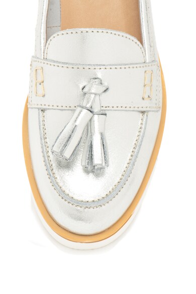 Esprit Pantofi loafer de piele, cu aspect metalizat Femei