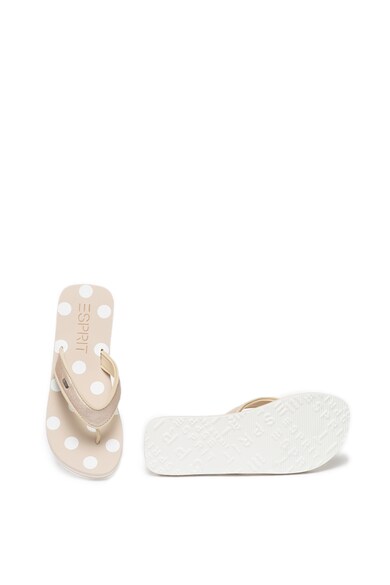 Esprit Papuci flip flop cu bareta cu aspect metalizat Femei