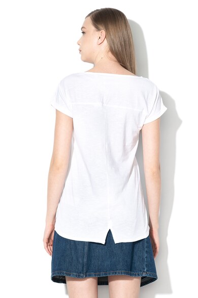 Esprit Organikus pamut póló aszimmetrikus alsó szegéllyel női