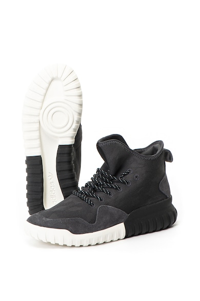 adidas Originals Pantofi sport mid-high, de plasa si piele intoarsa Tubular X UNCGD Barbati