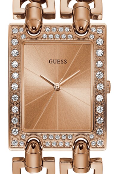GUESS Правоъгълен часовник с кристали Жени