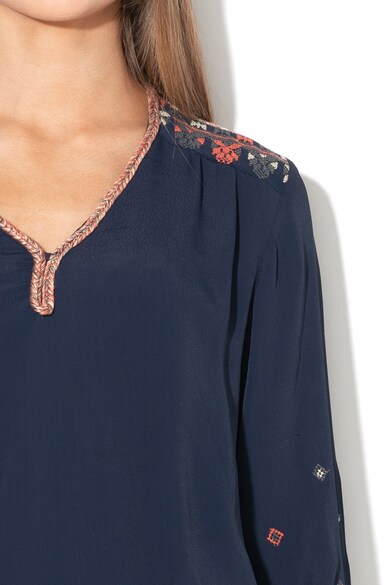 Pepe Jeans London Bluza cu decolteu in V si broderie Anubis Femei